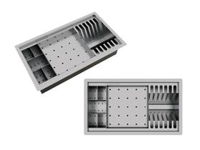Escorredor Embutido Equipado Inox Calha Úmida Basic 3 Módulos 43cm Escorredor Embutido Equipado Inox Calha Úmida Basic 3 Módulos 43cm