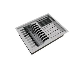Escorredor Equipado Calha Úmida 3 Módulos 43cm Inox Embutido Escorredor Equipado Calha Úmida 3 Módulos 43cm Inox Embutido