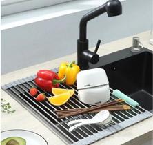 Escorredor Esteira Cozinha Multifunções Inox Dobrável P 35cmx36cm TRC8983 Escorredor Esteira Cozinha Multifunções Inox Dobrável P 35cmx36cm TRC8983