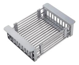 Escorredor Extensível Cuba Pia Inox Ajustável Cesto Prata Escorredor Extensível Cuba Pia Inox Ajustável Cesto Prata