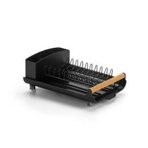 Escorredor Extensivel Preto Aço e Polipropileno Eco Design Arthi