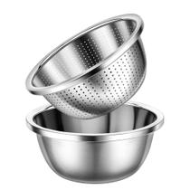 Escorredor Gulex 304 de aço inoxidável 3L com taças de mistura 2PC Escorredor Gulex 304 de aço inoxidável 3L com taças de mistura 2PC