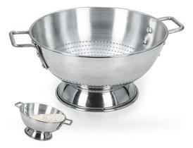 Escorredor Hotel 40 Cm 12 L Medio Alumínio Peneira Lava Tudo Cozinha Restaurante Industrial Profissional Mac