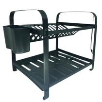 Escorredor Inox 12 Pratos Com Porta Talher Mak Inox Preto Escorredor Inox 12 Pratos Com Porta Talher Mak Inox Preto
