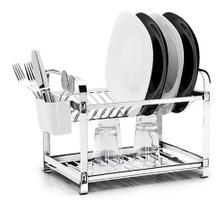 Escorredor Inox 12 Pratos Copos Não Erruja