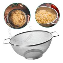 Escorredor Inox Macarrão Legumes Verduras Inox - 24cm Escorredor Inox Macarrão Legumes Verduras Inox - 24cm