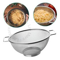Escorredor Inox Macarrão Legumes Verduras Inox Lançamento - 24cm Escorredor Inox Macarrão Legumes Verduras Inox Lançamento - 24cm