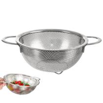 Escorredor Inox Macarrao Massa Legumes Fruta Verdura Salada Versatil Preparo Cozinha Residencial Comercial Multiuso Escorredor Inox Macarrao Massa Legumes Fruta Verdura Salada Versatil Preparo Cozinha Residencial Comercial Multiuso