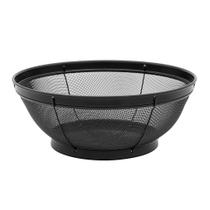 Escorredor Lavador De Alimentos Arroz Em Aço Inox Preto Escorredor Lavador De Alimentos Arroz Em Aço Inox Preto
