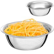 Escorredor Lavador De Arroz Macarrão Aço Inox 26cm