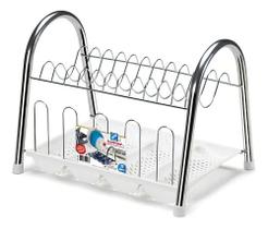 Escorredor Louça Arthi Max Duplo Aço Inox 11 Pratos 6 Copos