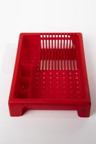 Escorredor Louça Pia 12 Pratos Porta Talheres Básico Moderno