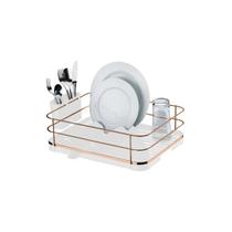 Escorredor louca talheres cozinha branco rosé gold Future 982RG