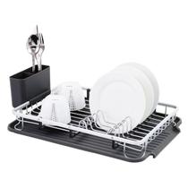 Escorredor Louças Alumínio Bandeja Escoamento Água Porta Talher 48x32cm Organização Cozinha Premium - Tuut