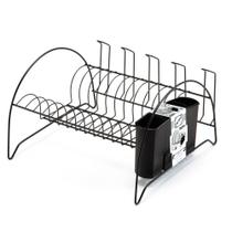 Escorredor Louças Arthi Black Com Porta Copos