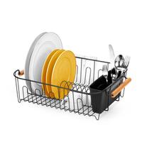 Escorredor Louças Até 14 Pratos Pia Alça Bambu Metal Preto Escorredor Louças Até 14 Pratos Pia Alça Bambu Metal Preto