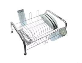 Escorredor Louças Cromo Tradicional Copos Talheres Pratos Escorredor Louças Cromo Tradicional Copos Talheres Pratos