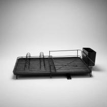Escorredor Louças Extensivel Rack Pratos Copos Talheres Inox Premium Preto Resistente Escorredor Louças Extensivel Rack Pratos Copos Talheres Inox Premium Preto Resistente