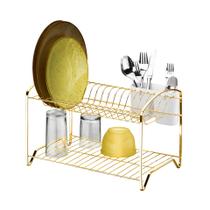 Escorredor Louças Pratos Duplo 2 Andares De Aço Pia Cozinha