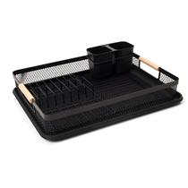 Escorredor Louças Retangular Médio Rack Modern Preto Copa & Cia