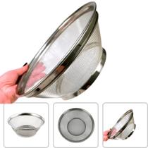 Escorredor Macarrão Arroz Aço Inox 25 cm Escorredor Salada Grande Multiuso, Frutas e Legumes