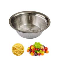 Escorredor massas macarrão arroz reforçado deluxe aço inox - clink