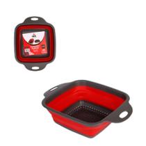 Escorredor multiuso retrátil dobrável quadrado para macarrão - JN ECOMERCE LTDA