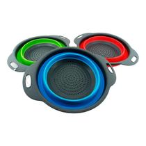 Escorredor Multiuso Silicone 25cm Redondo Dobrável Retrátil