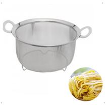 Escorredor P/ Massas macarrão legumes arroz Aço Inox 26cm Escorredor P/ Massas macarrão legumes arroz Aço Inox 26cm