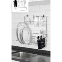 Escorredor Parede Inox Talheres Copos Pratos Cromado