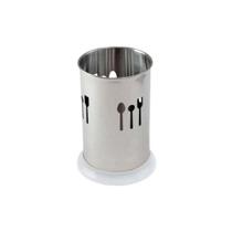 Escorredor Porta Talher Inox Com Base Plastica Redondo Escorredor Porta Talher Inox Com Base Plastica Redondo