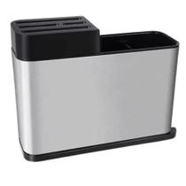 Escorredor Porta Talher inox com Suporte de Facas Cepo - Casaleo Escorredor Porta Talher inox com Suporte de Facas Cepo - Casaleo