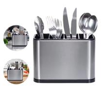Escorredor Porta Talheres Inox Pia Premium Alta Qualidade