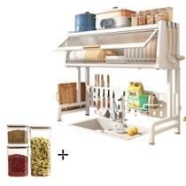 Escorredor Pratos Suspenso com Trio de Potes Herméticos K4