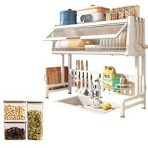 Escorredor Pratos Suspenso com Trio de Potes Herméticos K5