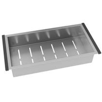 Escorredor Retangular Risquinho Inox para cubas 75x45 Ou 83x45 Escorredor Retangular Risquinho Inox para cubas 75x45 Ou 83x45