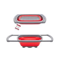 Escorredor Retrátil Em Silicone Com Alça 39Cm - Hauskraft Escorredor Retrátil Em Silicone Com Alça 39Cm - Hauskraft