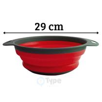 Escorredor Retrátil Silicone 24cm 29cm Lavador Dobrável Macarrão Legumes Verduras Frutas Massas Alimentos - Fratelli