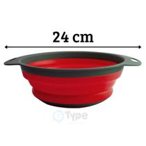 Escorredor Retrátil Silicone 24cm 29cm Lavador Dobrável Macarrão Legumes Verduras Frutas Massas Alimentos