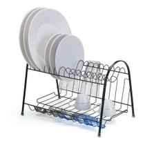 Escorredor Secador De Louças Arthi Max Duplo Linha Black luxo