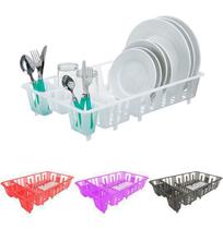 Escorredor / secador de pratos de plastico transcolor 47x28x11cm - PLAST SHOW