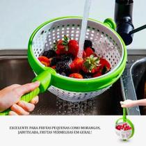 Escorredor Secador Giratório Lava Seca Saladas Frutas e Verduras - SHOP ALTERNATIVO