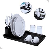 Escorredor sempre seco black para 8 pratos cozinha