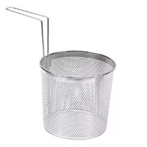 Escorredor Tela Macarrão, Massa Cesto Fritura Inox 15x15cm Escorredor Tela Macarrão, Massa Cesto Fritura Inox 15x15cm