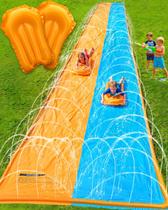 Escorregador Aquático Play Slide Spring Water 6,1m com 2 Pranchas Infláveis