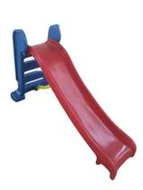 Escorregador Médio 3 Degraus Rampa Vermelha Com Escada Azul