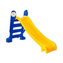 Escorregador medio infantil 3 degraus amarelo max confort - play toy kids