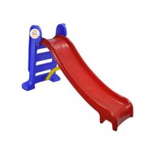 Escorregador medio infantil 3 degraus vermelho com azul - Dora Brinquedos