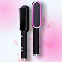 Escova 3 em 1 Alisadora Cabelo Profissional Cerâmica 110/220v Bivolt