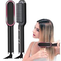 Escova 3 em 1 Alisadora Elétrica Cabelo Liso Profissional 110/220v Bivolt